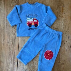 Vintage Blue Engine & Ladder Co. Kids Matching Set 12M